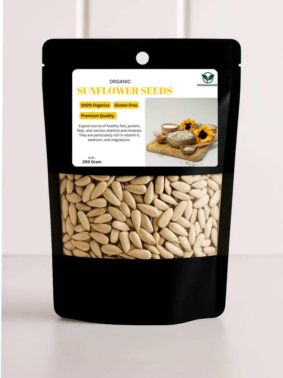 Organic Hulled Sunflower Seeds – Raw, Unsalted, Nutrient-Dense Snack